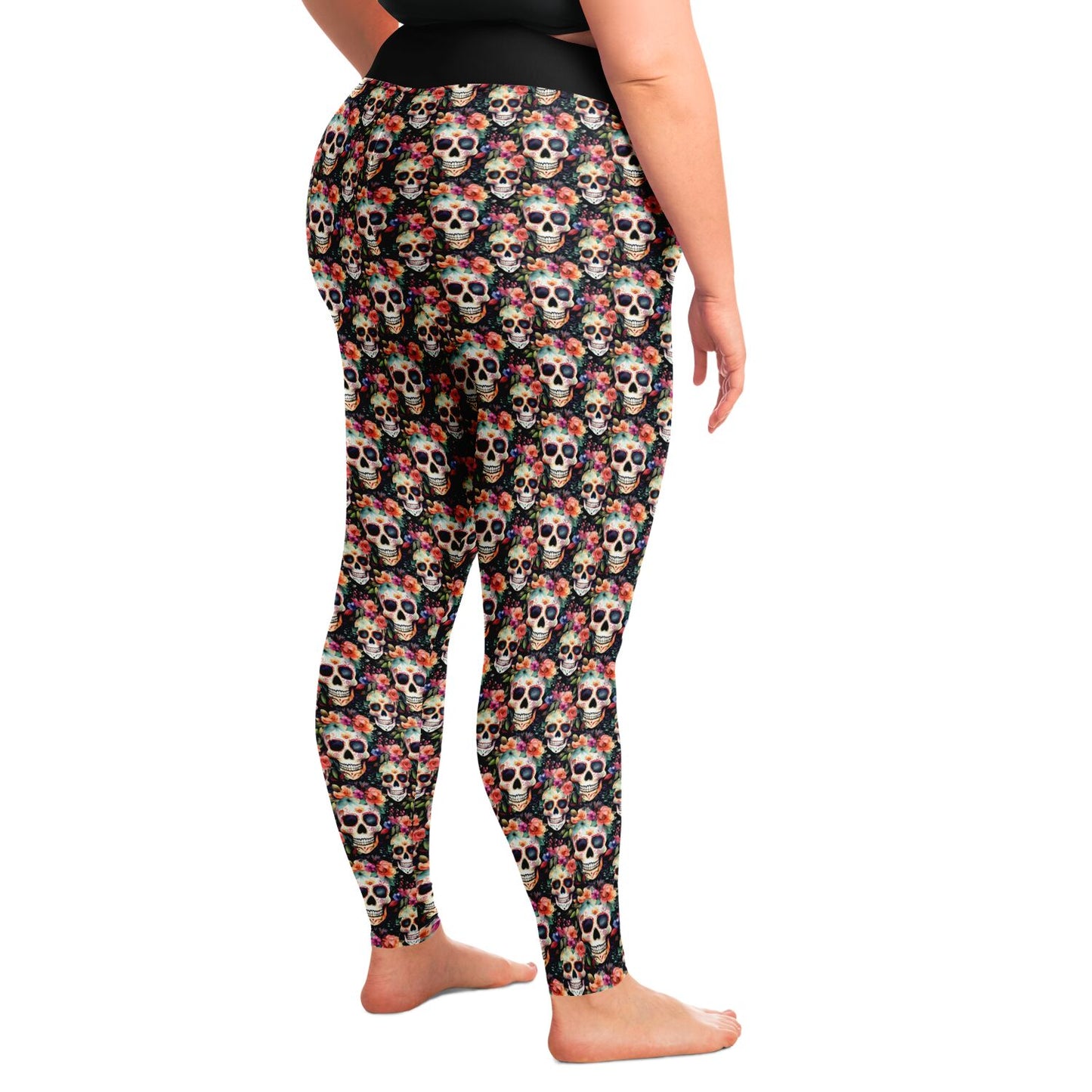 Sugar Skull - Classic Athletic Legging - Plus