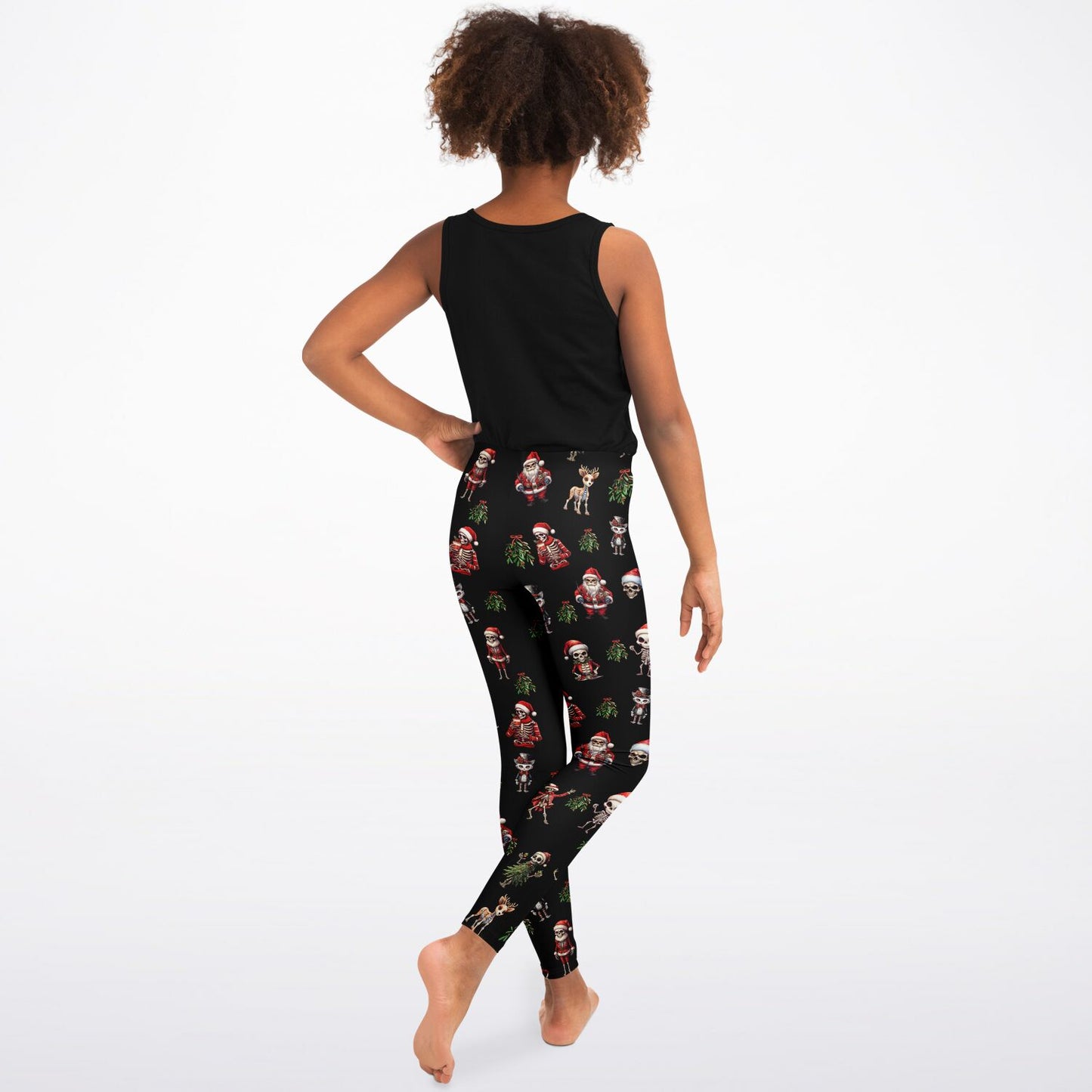 Festive Skeleton - youth leggings