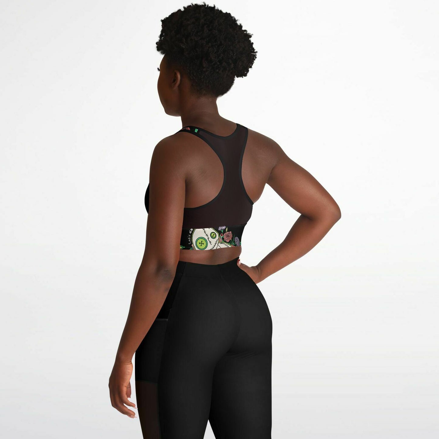Mesh Padded Sports Bra - Voodoo Doll