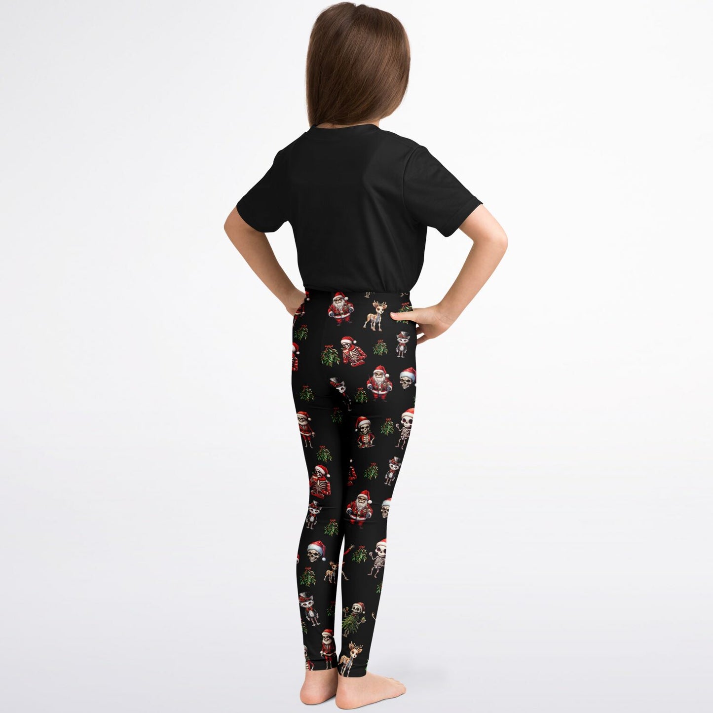 Festive Skeleton - youth leggings