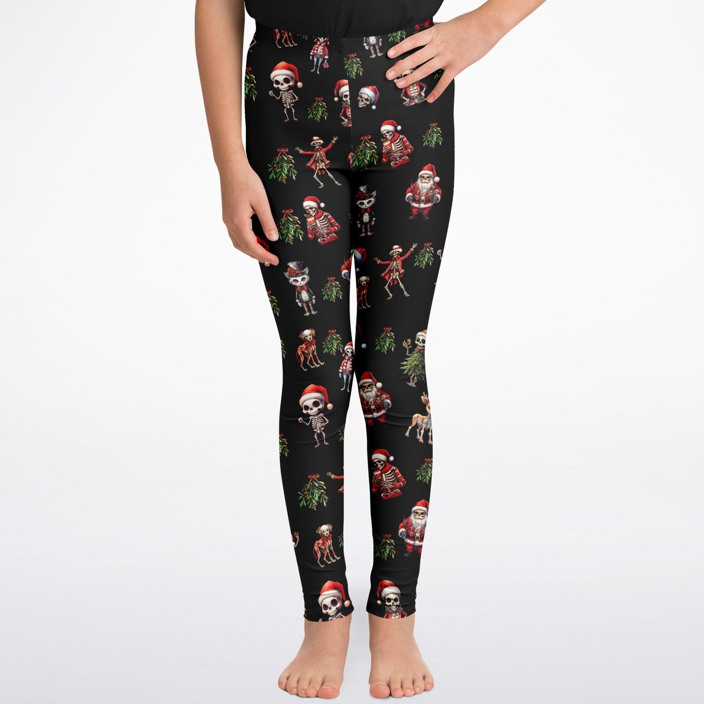 Skeleton Christmas - small child leggings