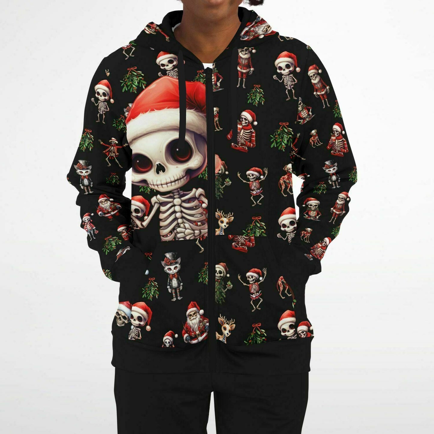 Skeleton Christmas - Athletic Hoodie