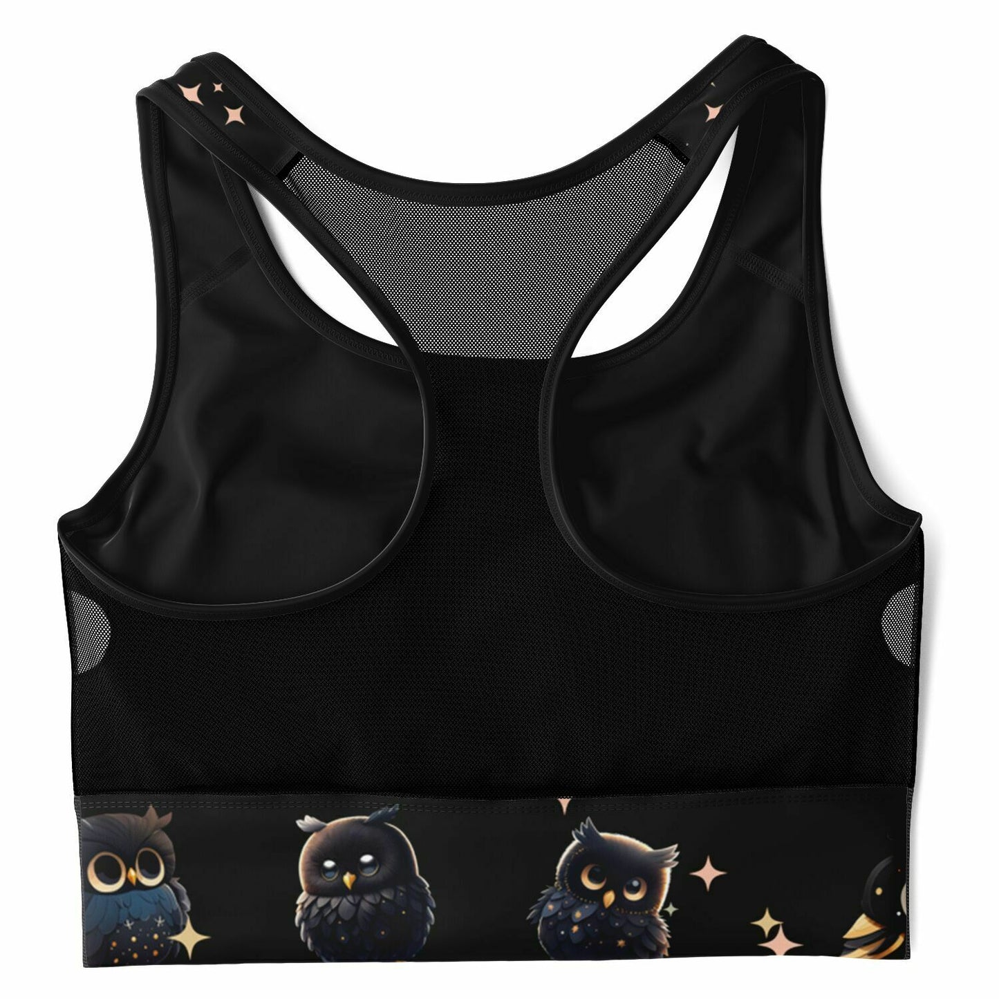 Mesh Padded Sports Bra - midnight owl