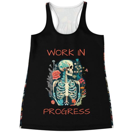 Work in Progress Skeleton - Racerback Tank Top