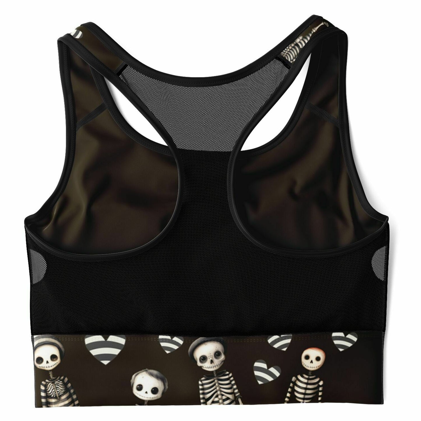 Mesh Padded Sports Bra - Jailhouse skeleton