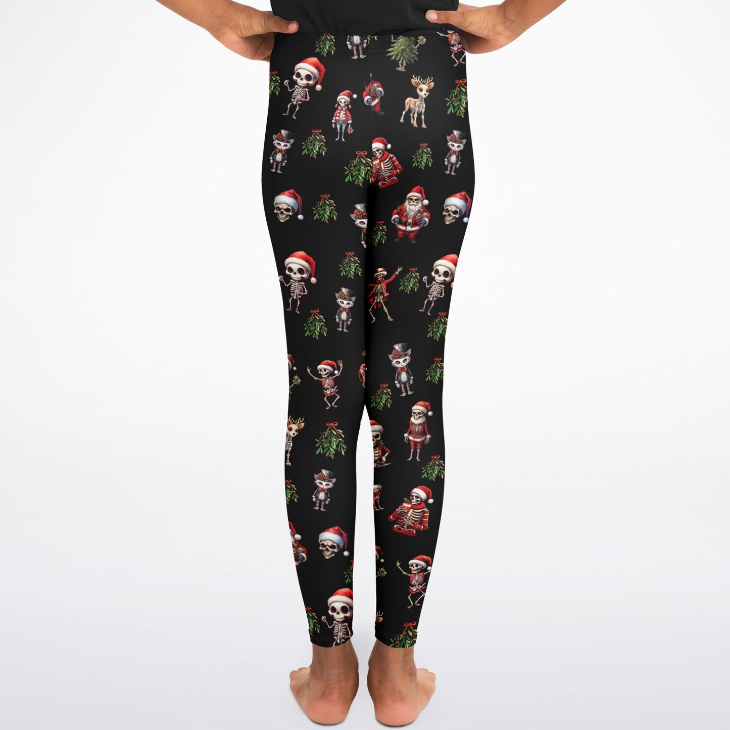 Skeleton Christmas - small child leggings
