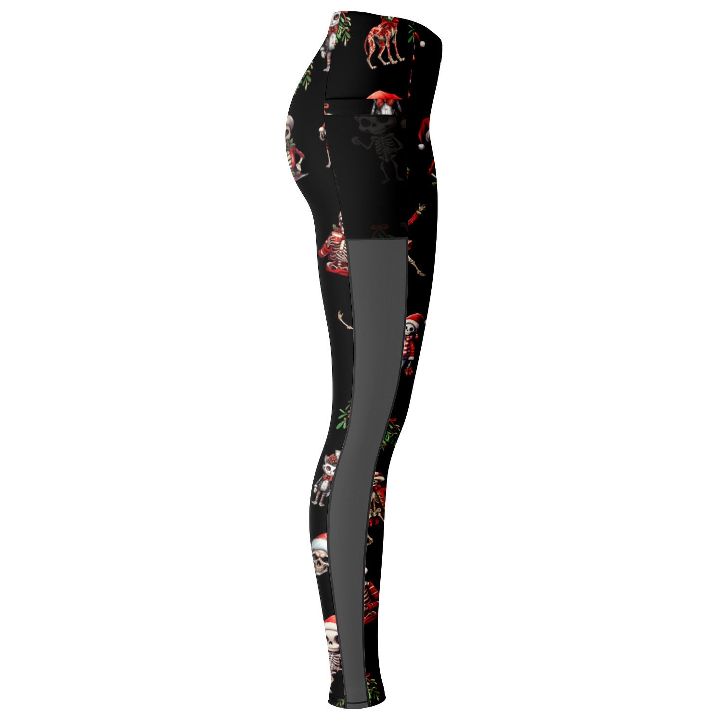 Skeleton Christmas - Mesh Pocket Performance Leggings