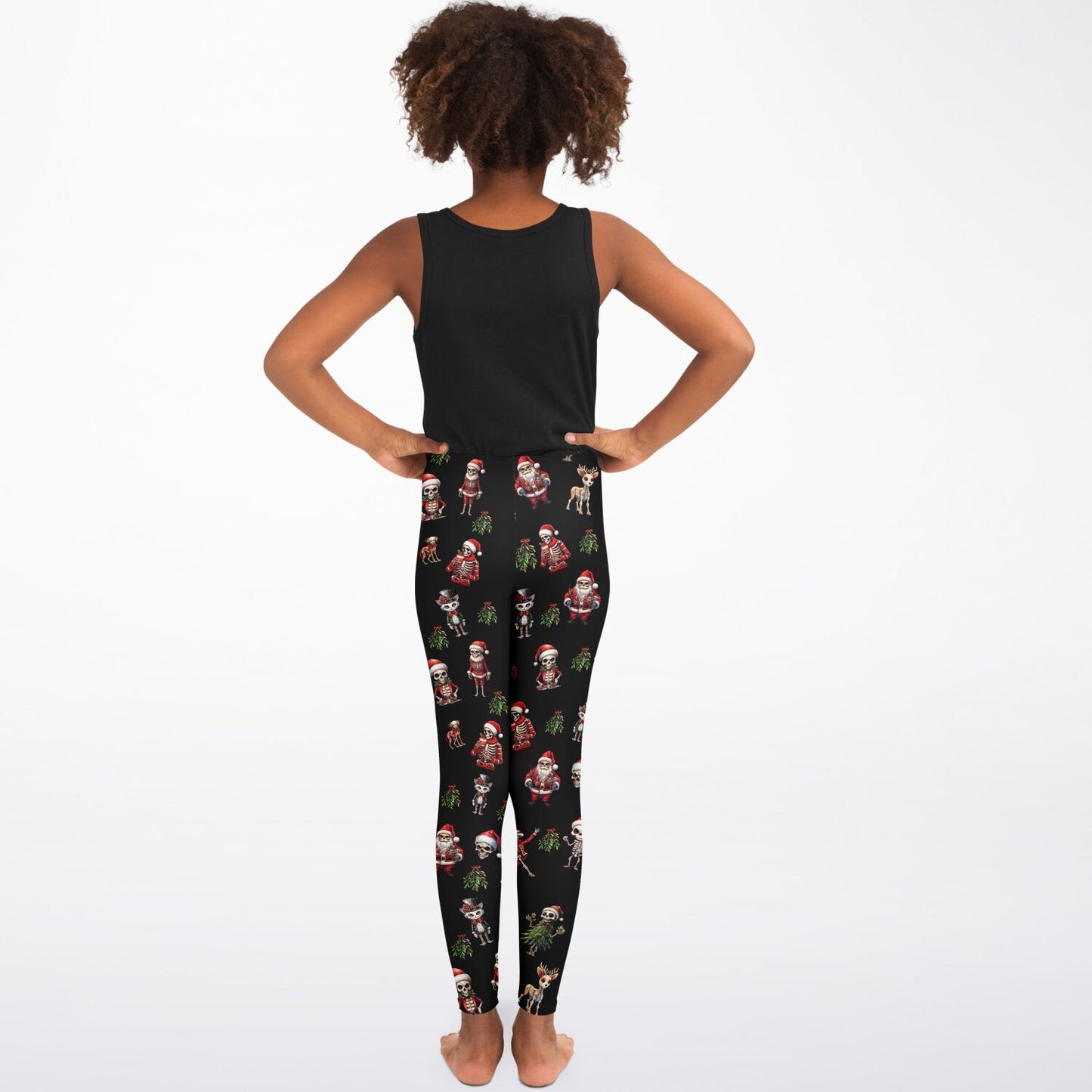 Festive Skeleton - youth leggings