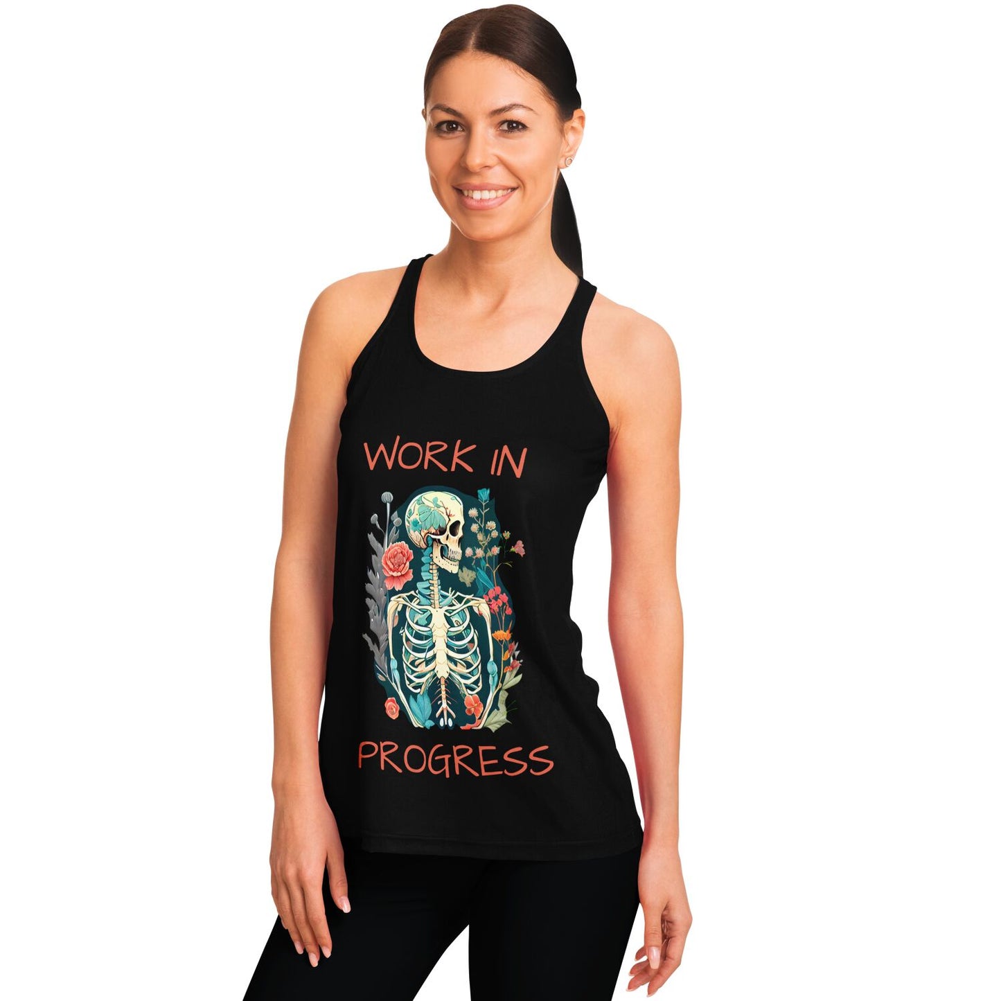 Work in Progress Skeleton - Racerback Tank Top