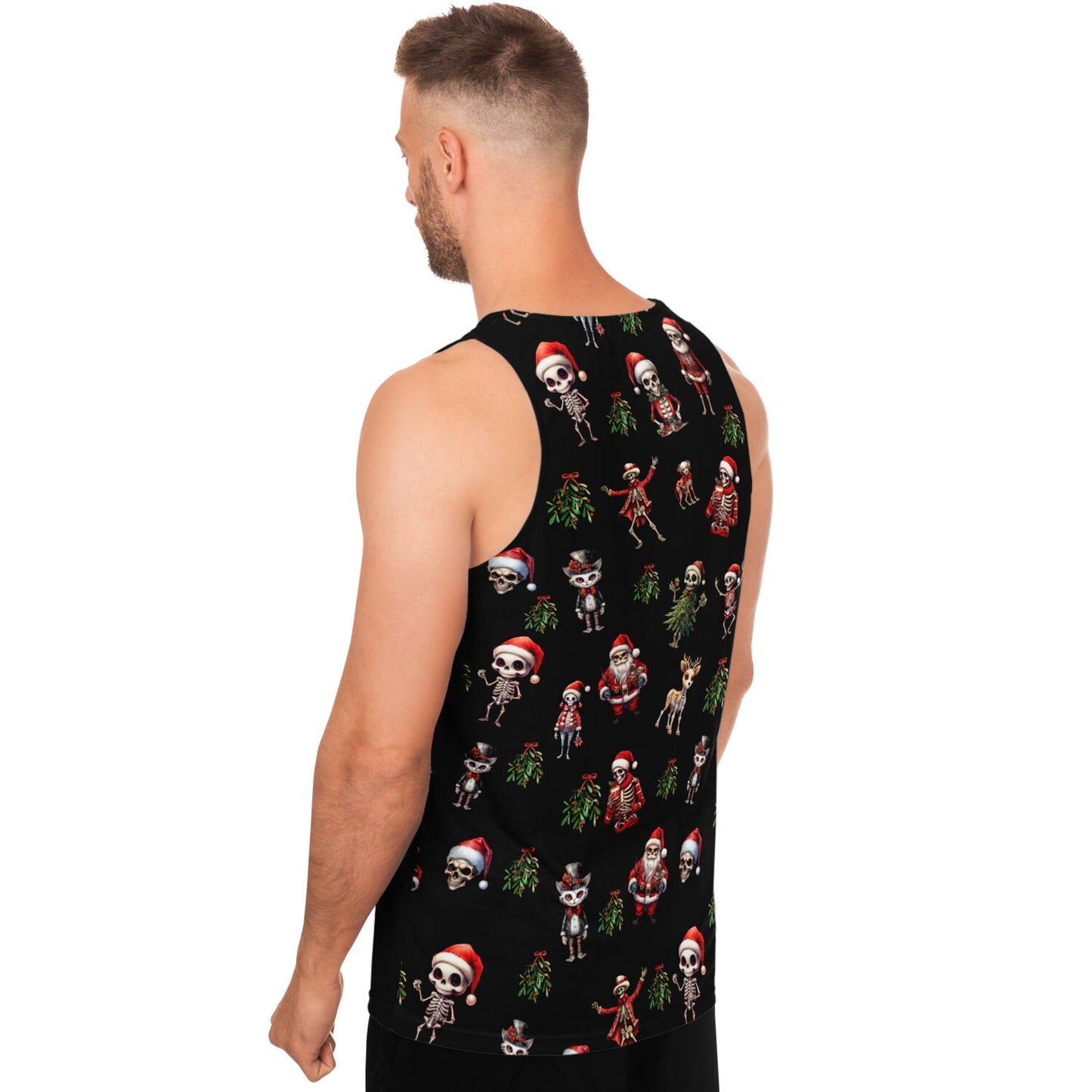 Skeleton Christmas "Eat Lift Be Merry" - Classic Tank Top