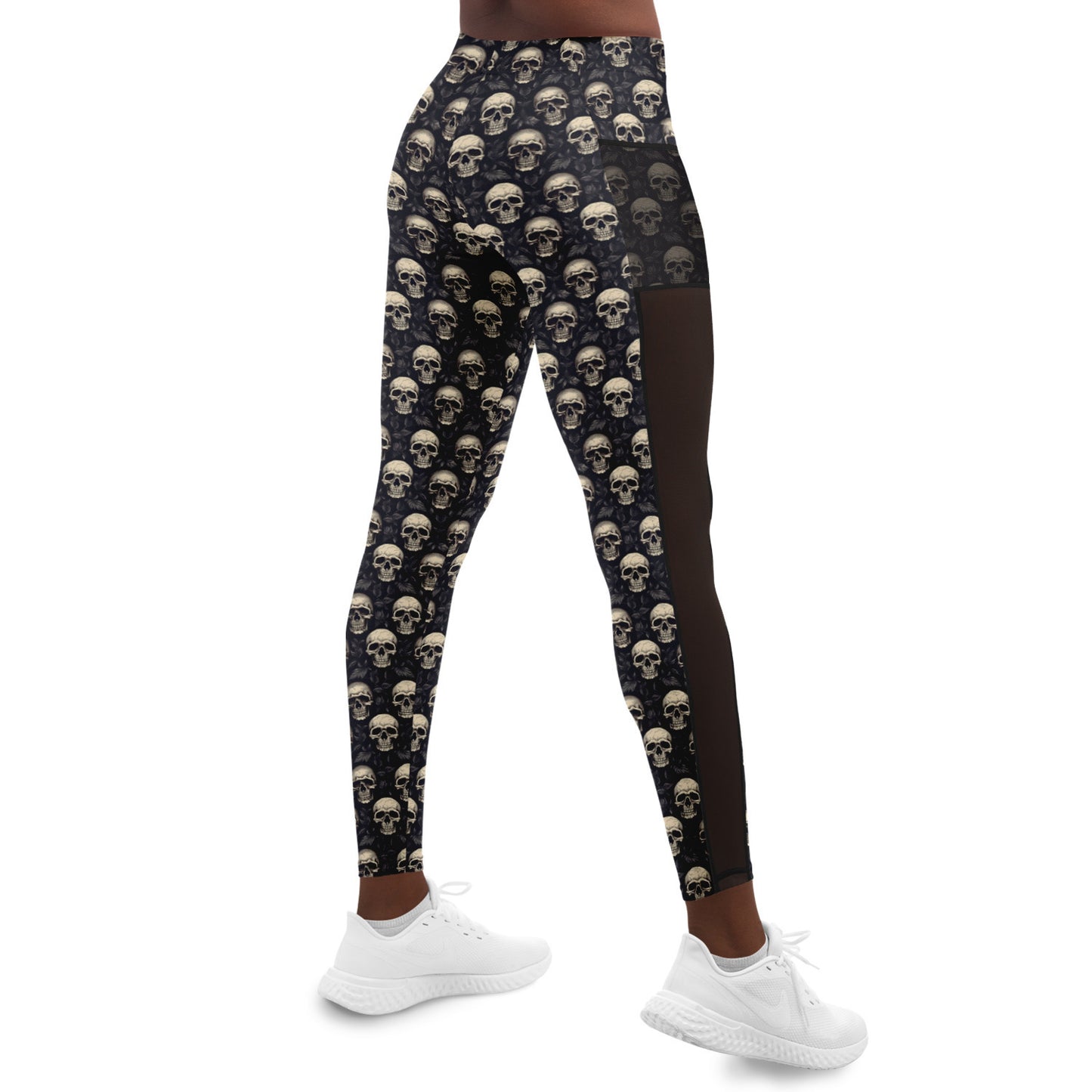Gothic Skull - Mesh Pocket Performance Legging