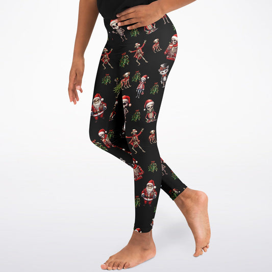 Skeleton Christmas - Kids Athletic Leggings