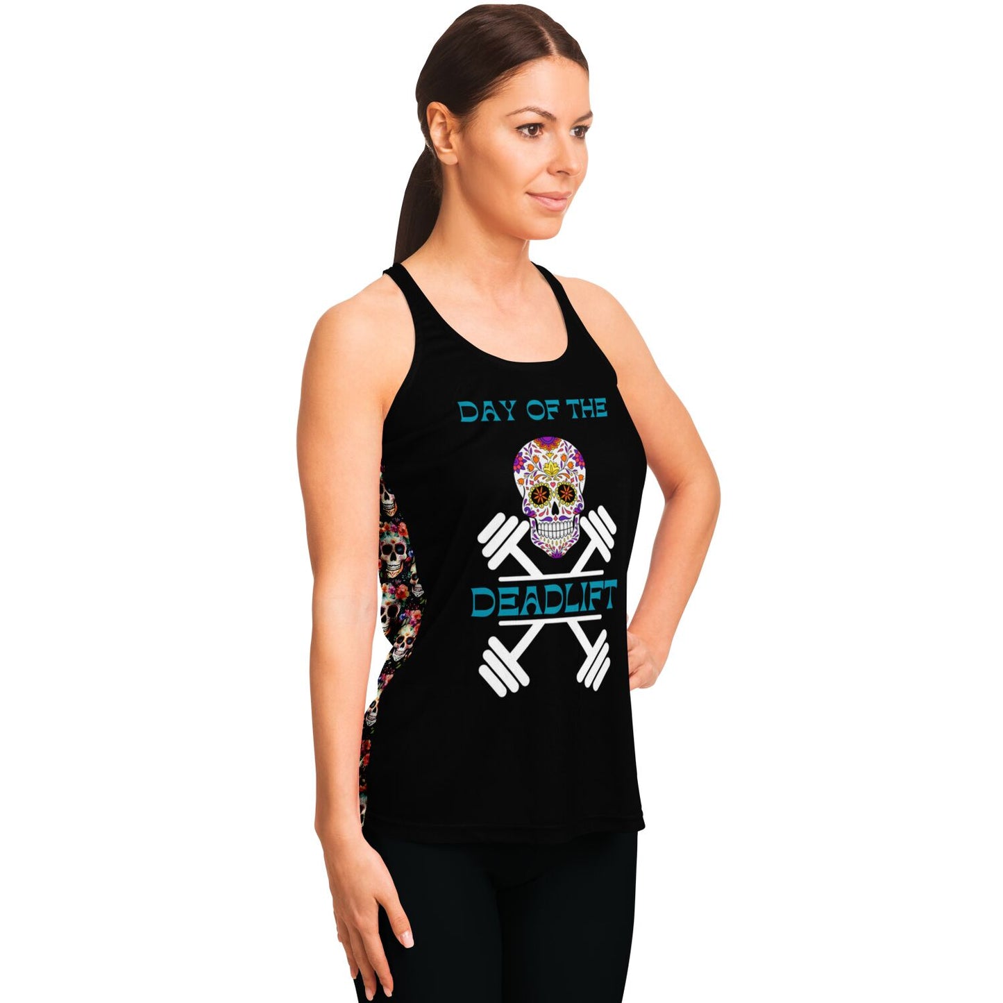 "Day of the Deadlift" Sugar Skull - Racerback Tank Top