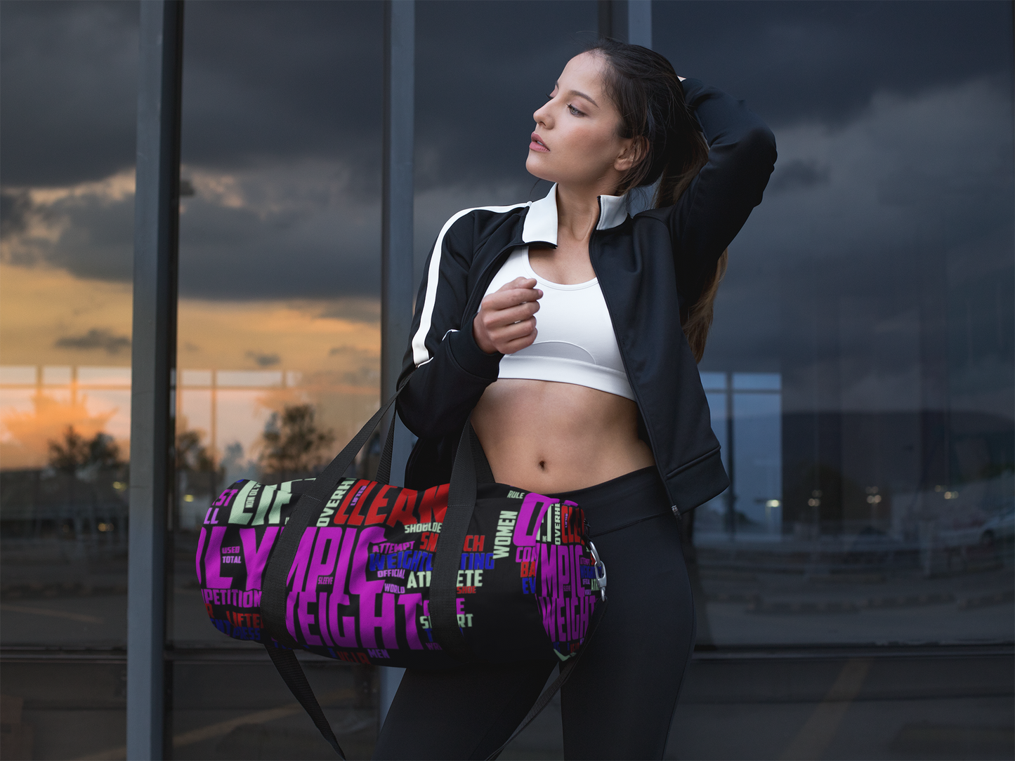 Graphic Typography Lifting Gym Bag - Athletic bag for strength trainers