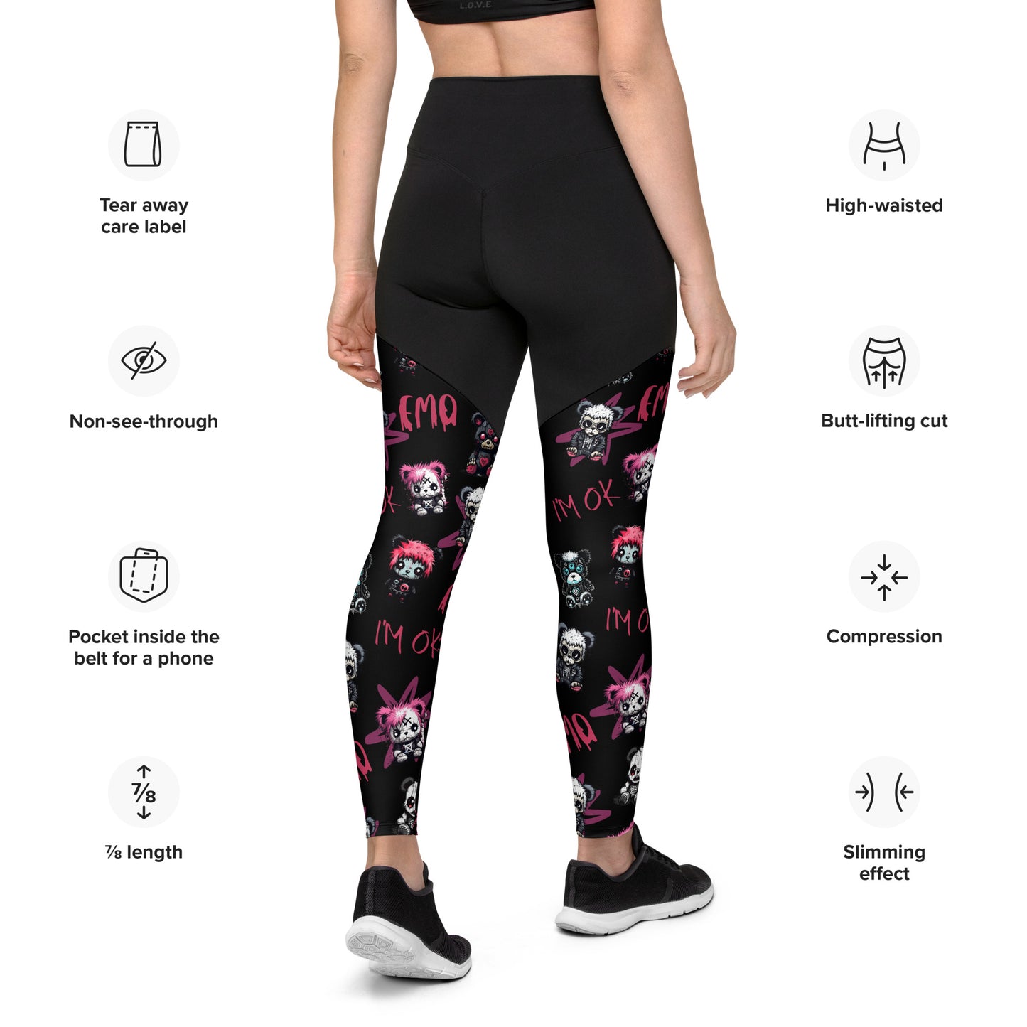 Performance Leggings - Emo Teddy Gang