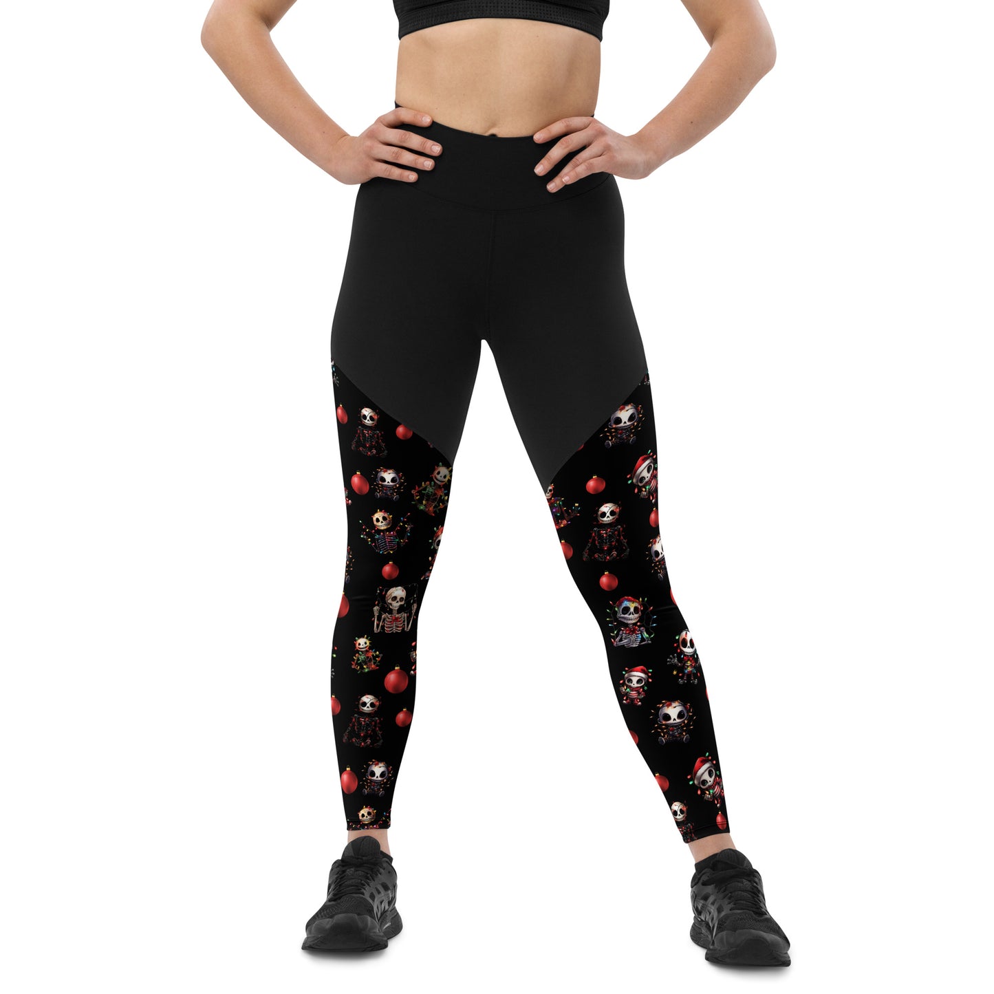 Performance Leggings - Festive Skeleton
