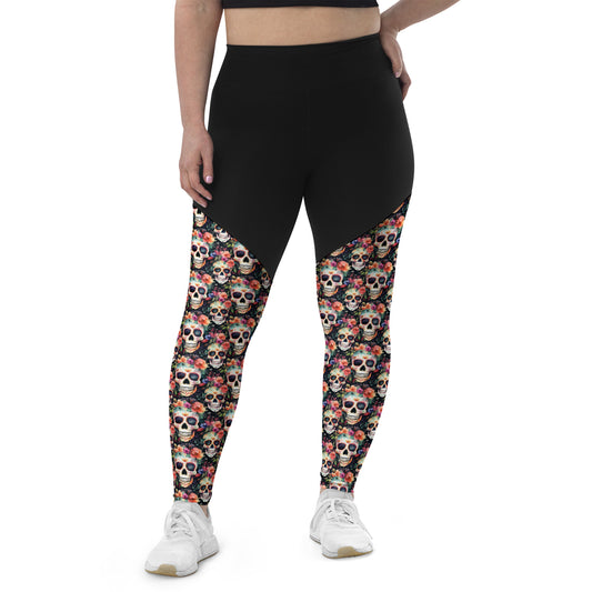 Performance Leggings - Sugar Skulls