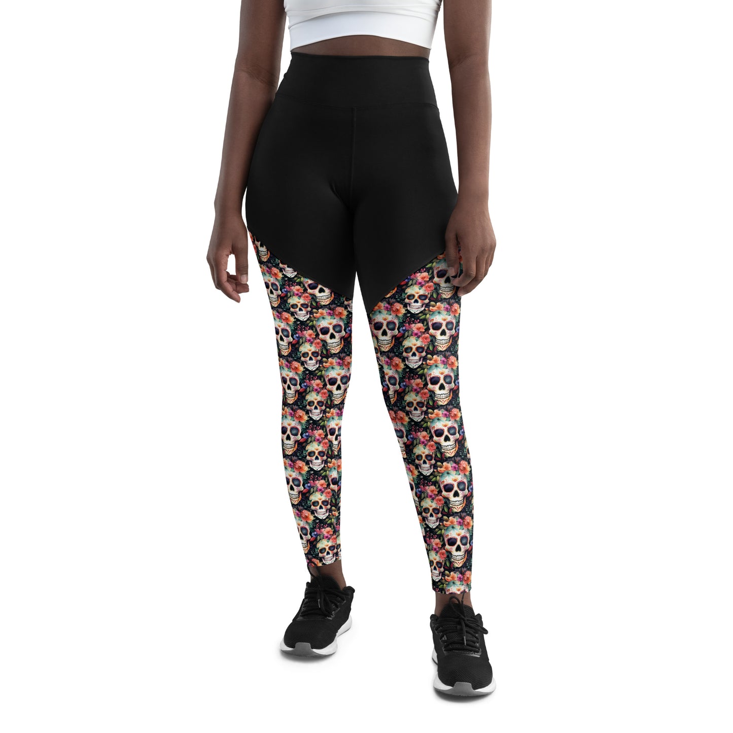 Performance Leggings - Sugar Skulls