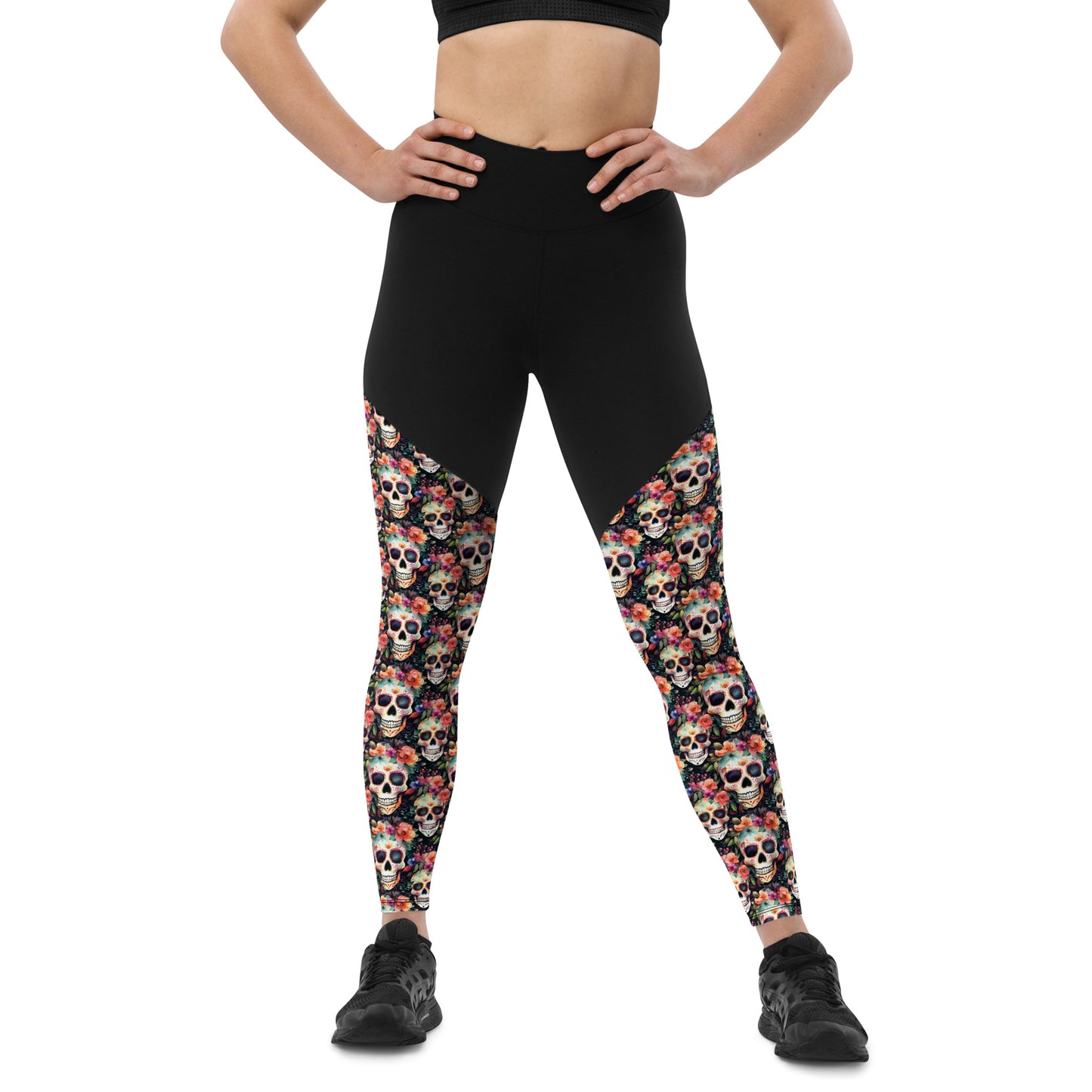 Performance Leggings - Sugar Skulls