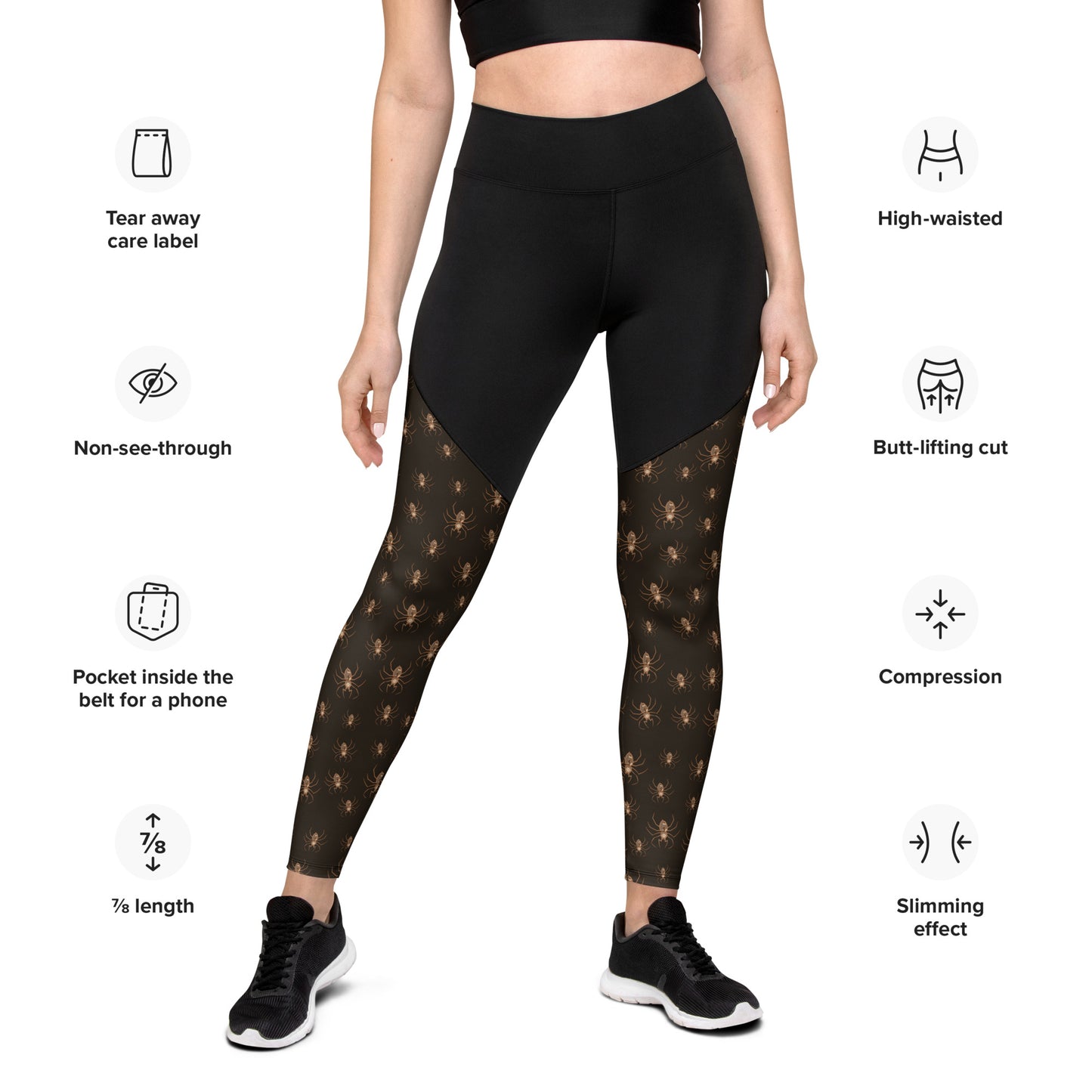 Performance Leggings - Misfit Steam Punk Crew Spiders