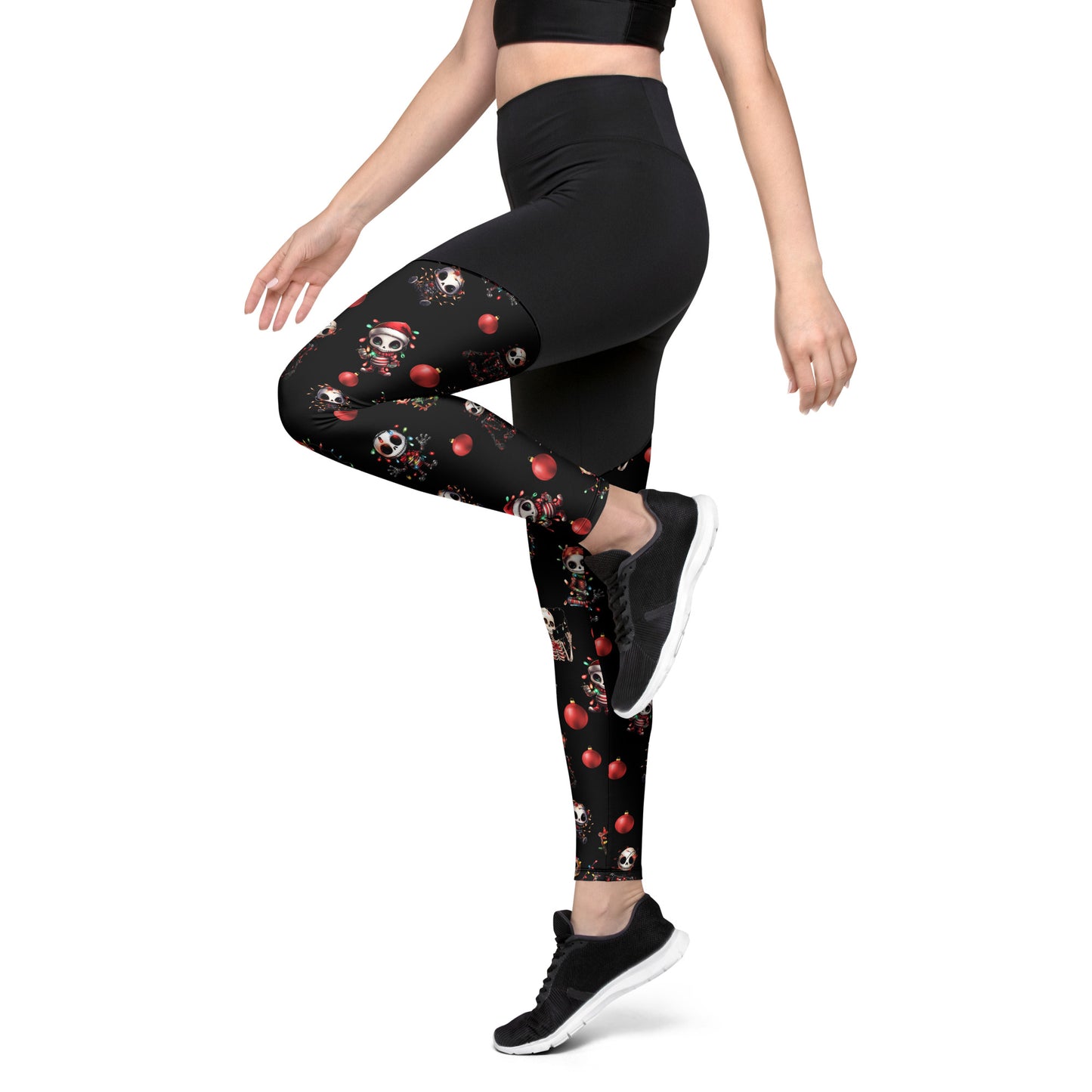 Performance Leggings - Festive Skeleton