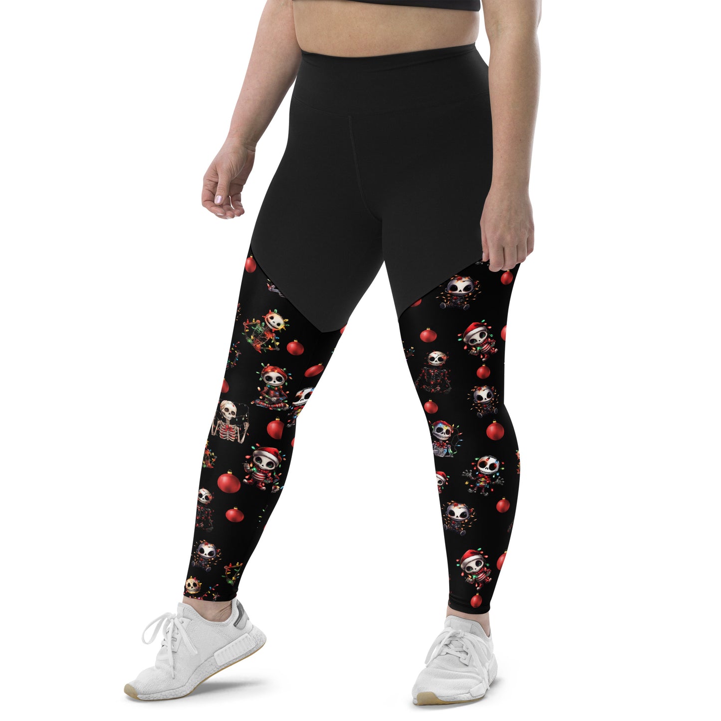 Performance Leggings - Festive Skeleton