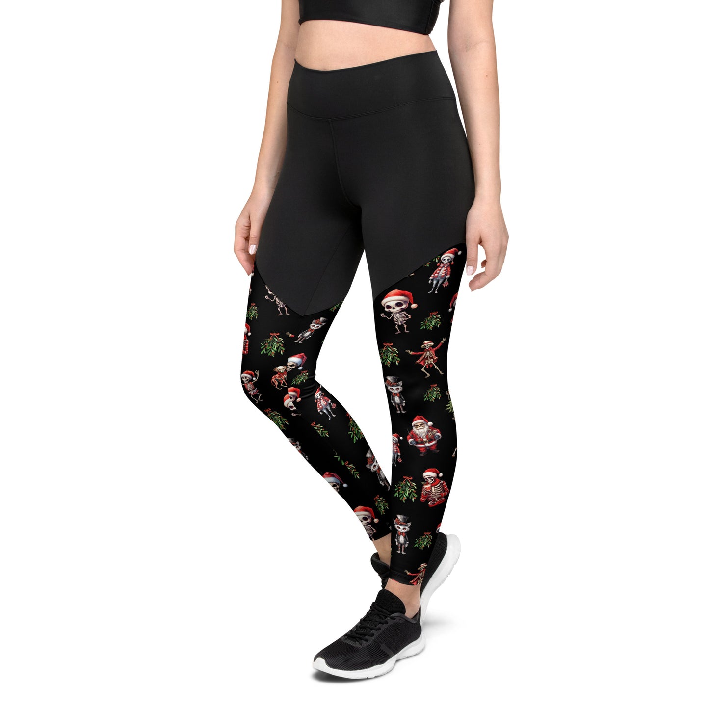 Performance Leggings - Skeleton Christmas