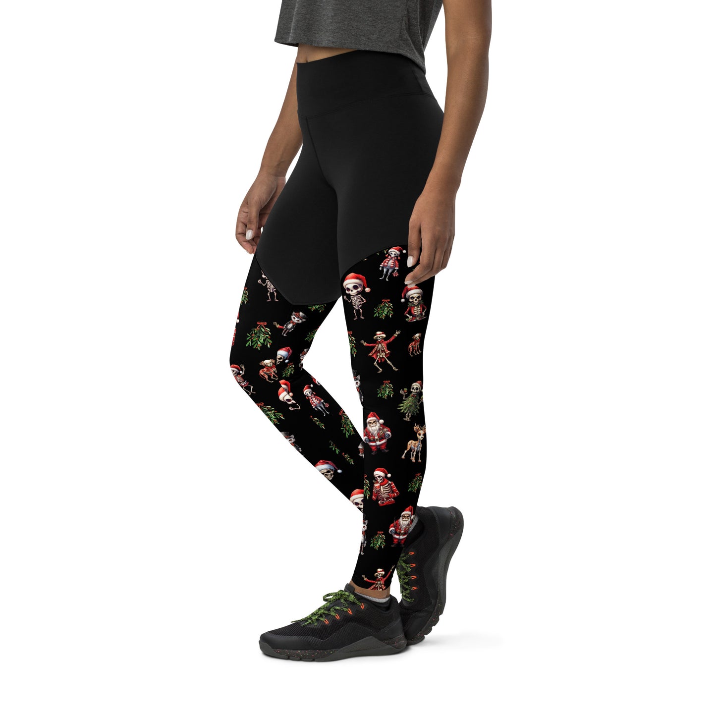 Performance Leggings - Skeleton Christmas