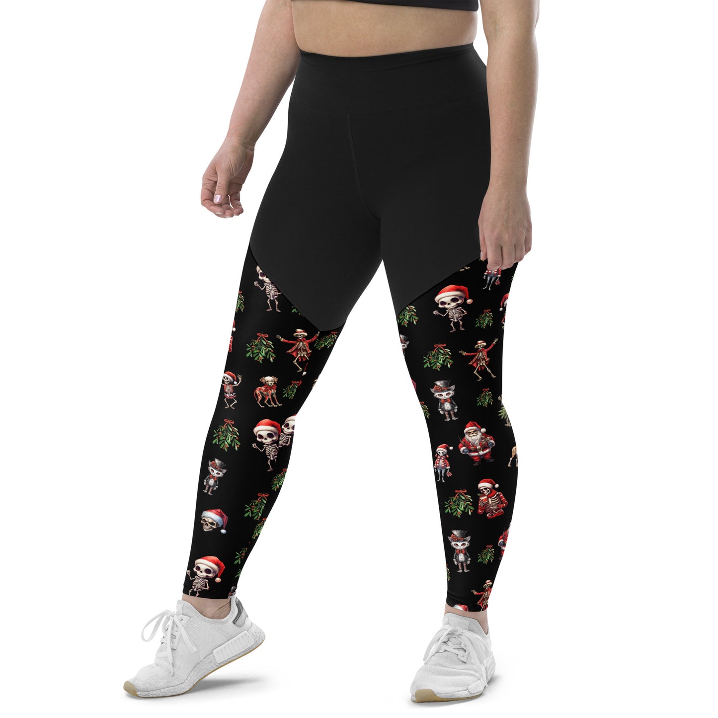 Performance Leggings - Skeleton Christmas