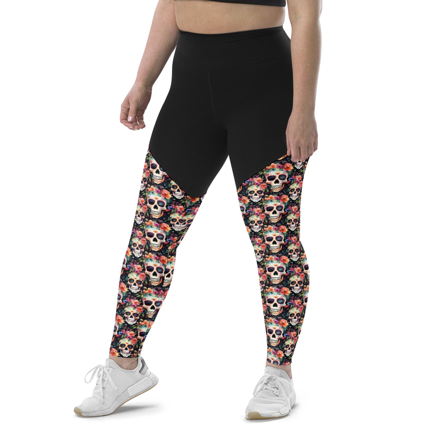 Performance Leggings - Sugar Skulls