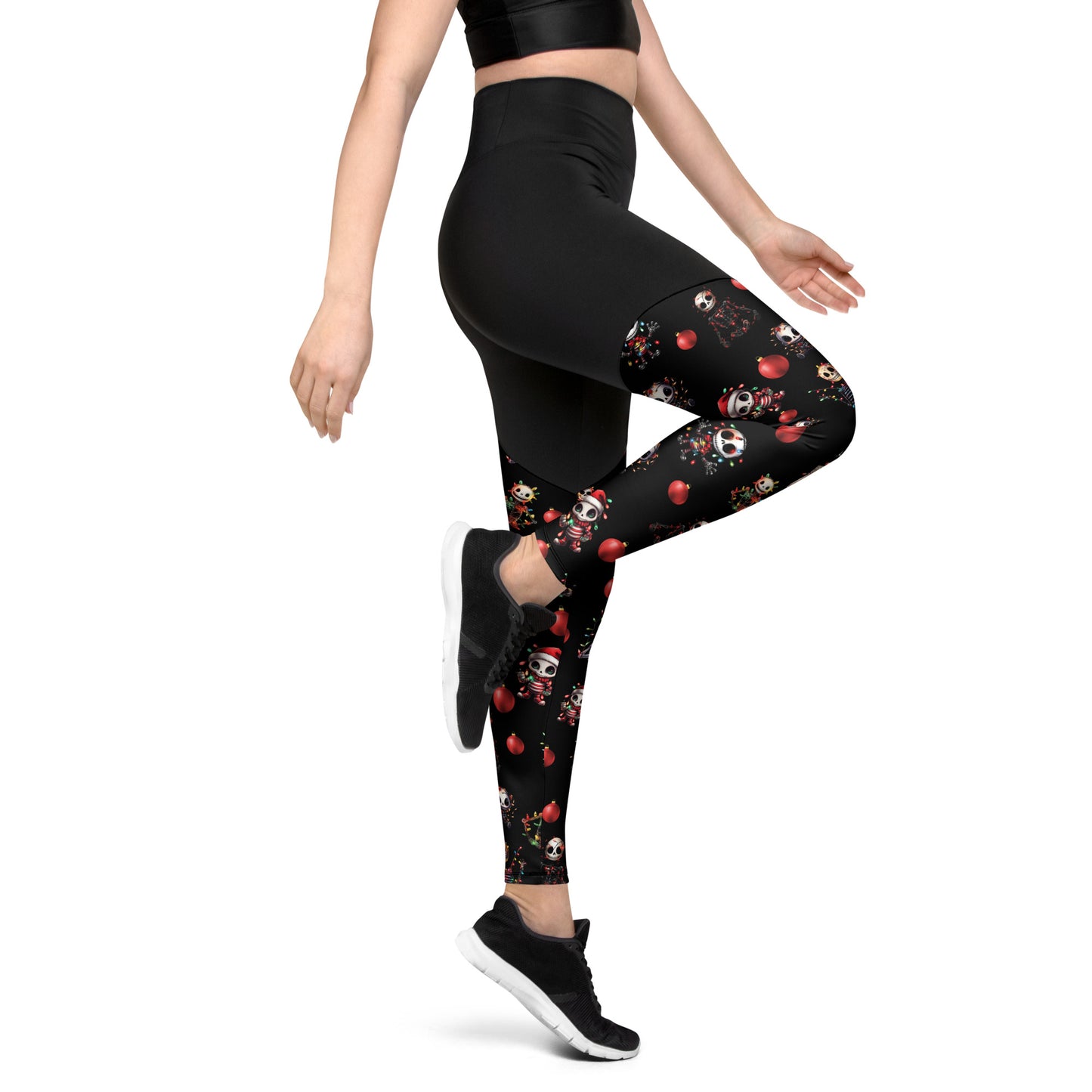 Performance Leggings - Festive Skeleton