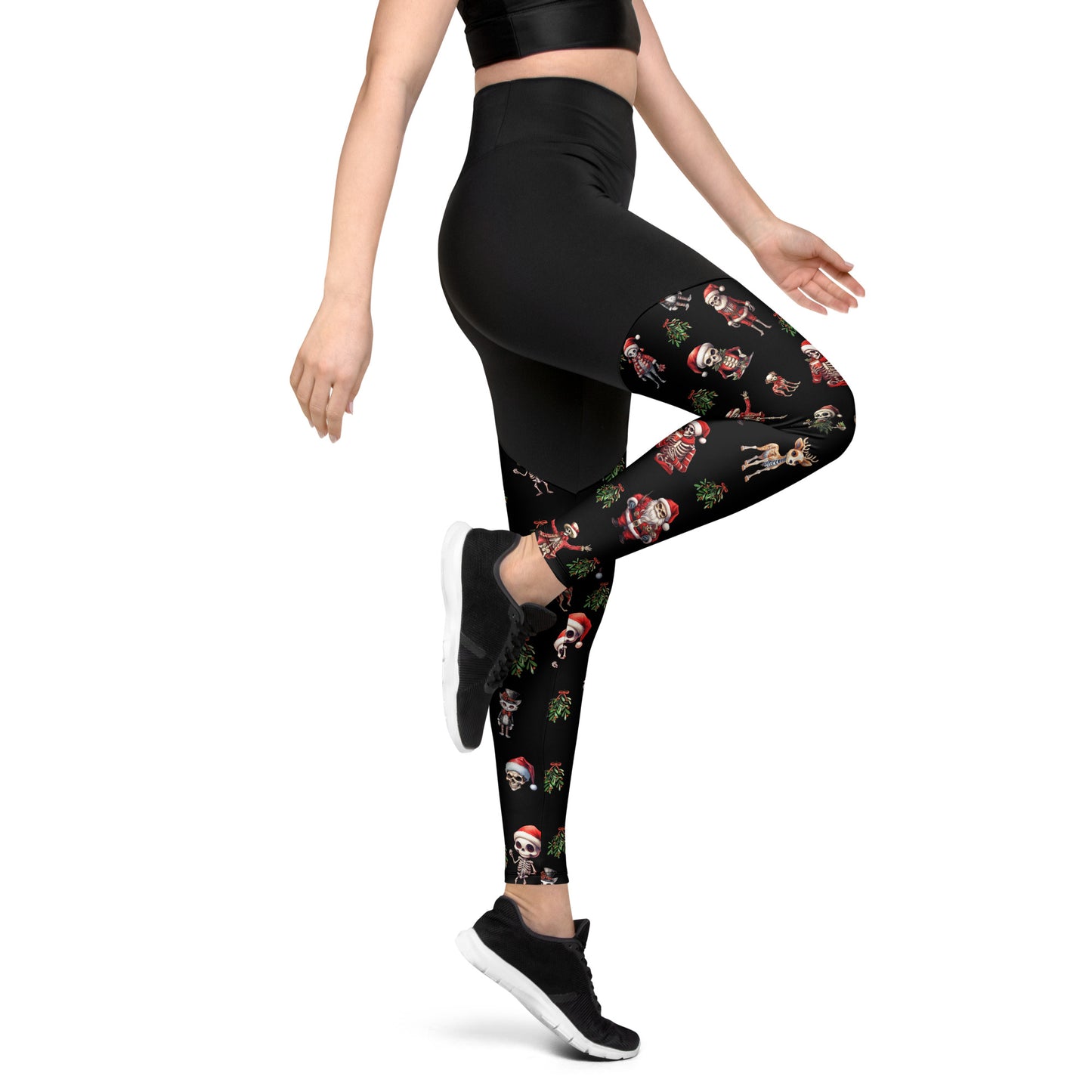 Performance Leggings - Skeleton Christmas