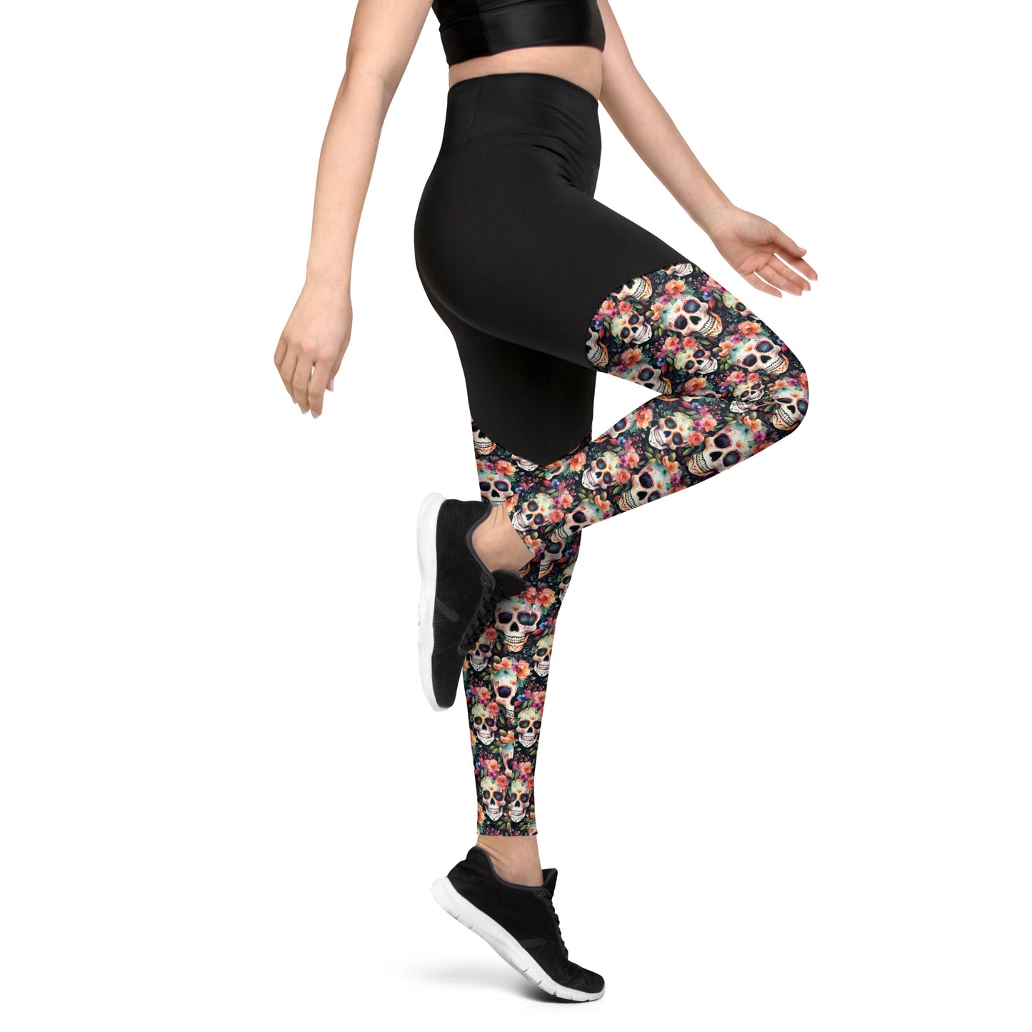 Performance Leggings - Sugar Skulls