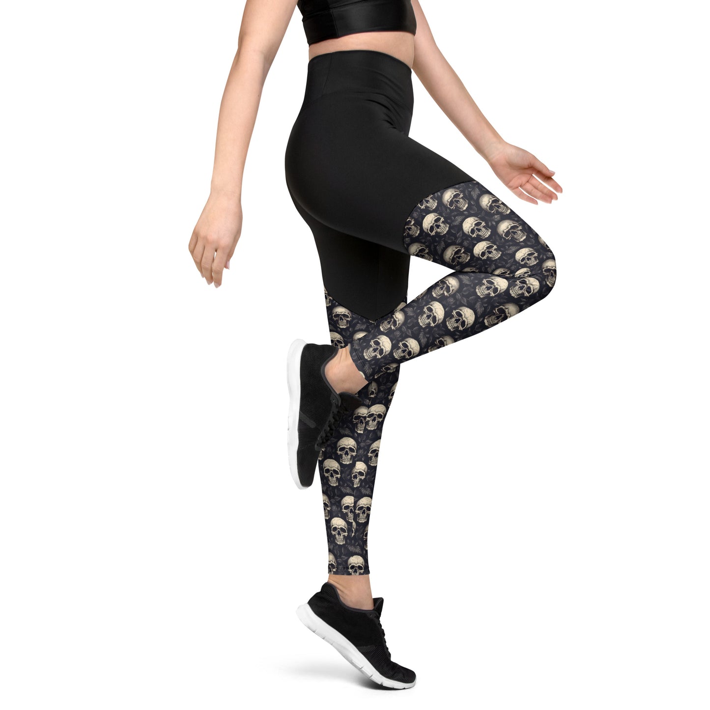 Performance Leggings - Gothic Skull