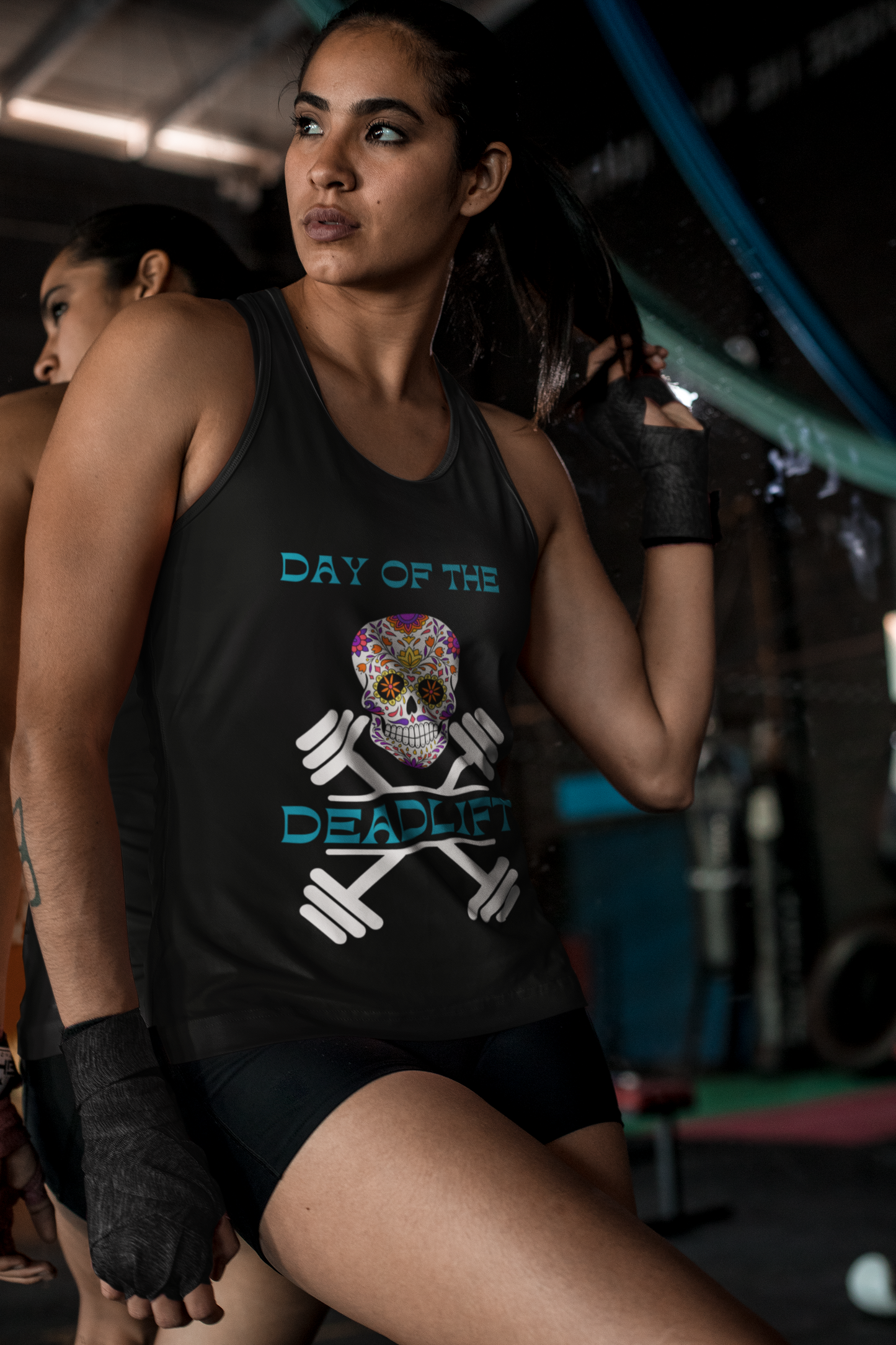 "Day of the Deadlift" Sugar Skull - Racerback Tank Top
